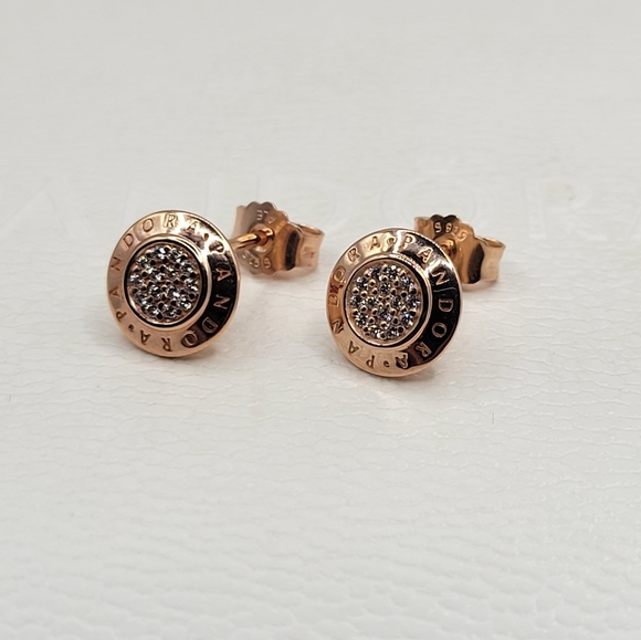 Authentic Pandora Rose Stud Earrings - Picture 2 of 4